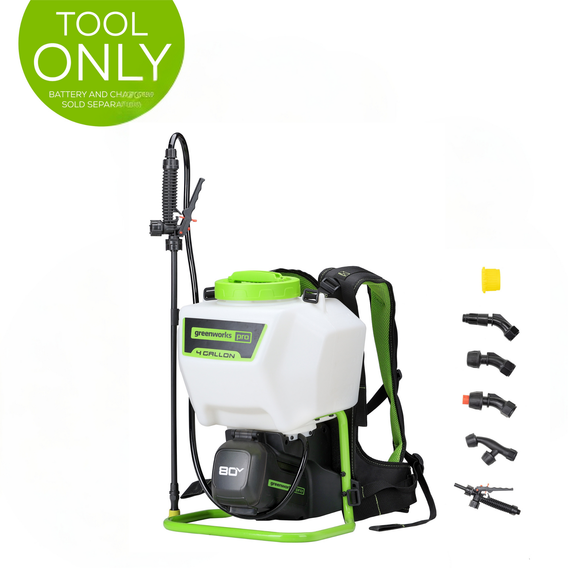 80V Cordless Battery Backpack Sprayer w/ 2.0Ah Battery & Charger