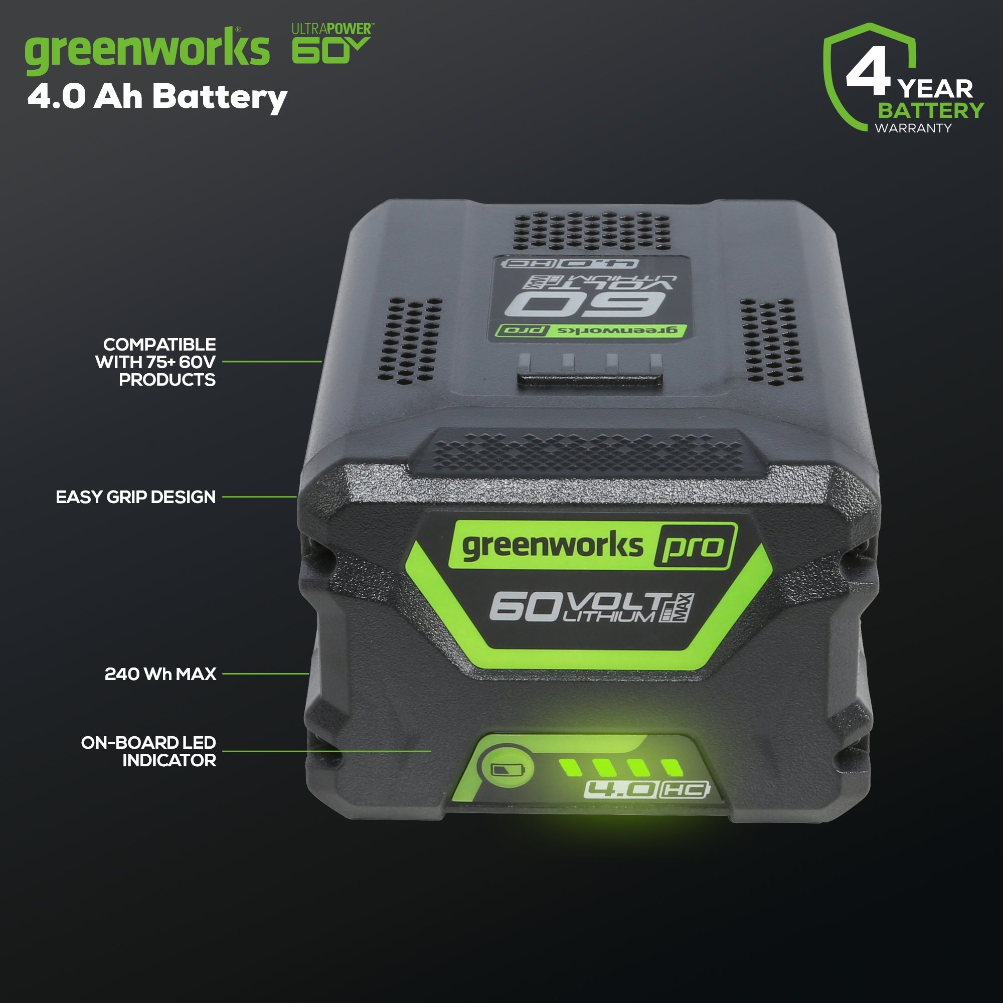 60V 4.0Ah High Current (HC) Battery