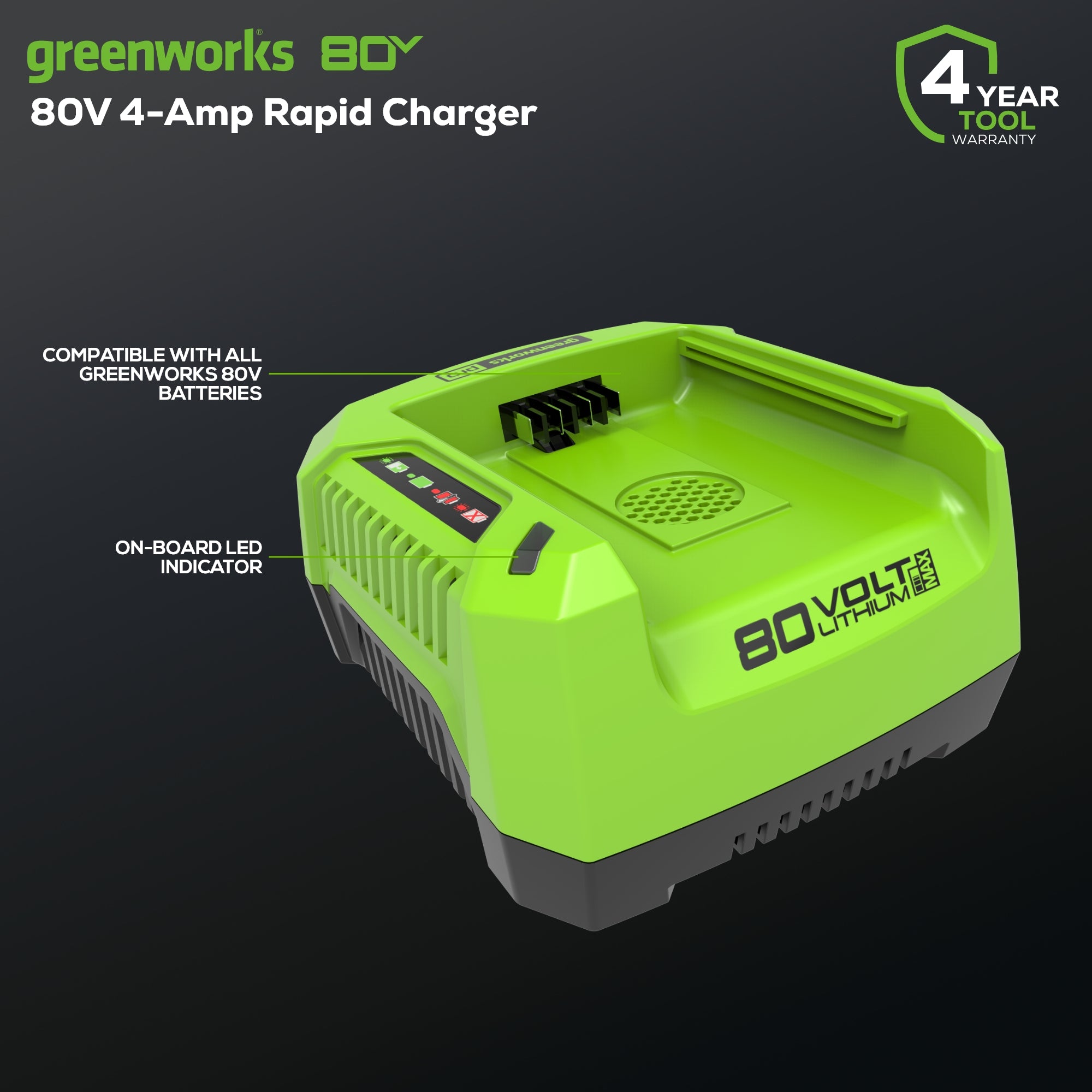 80V 4A Rapid Battery Charger