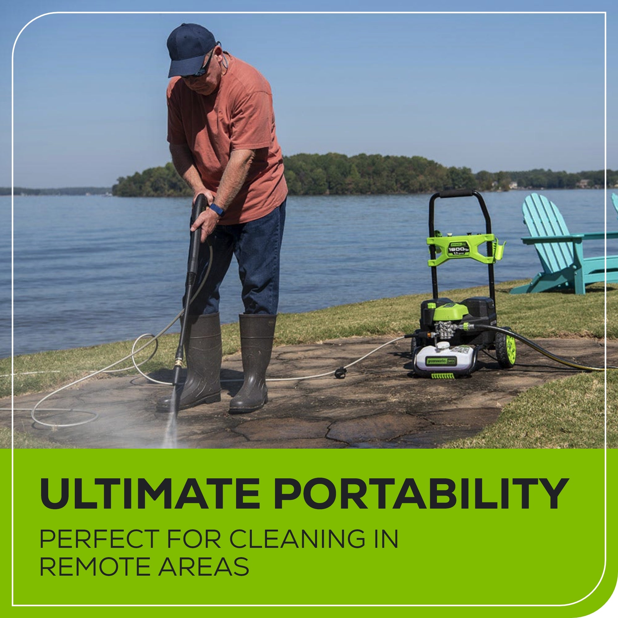 RENEWED 60V Hybrid 1800 PSI 1.1 GPM Cold Water Pressure Washer (Tool Only)