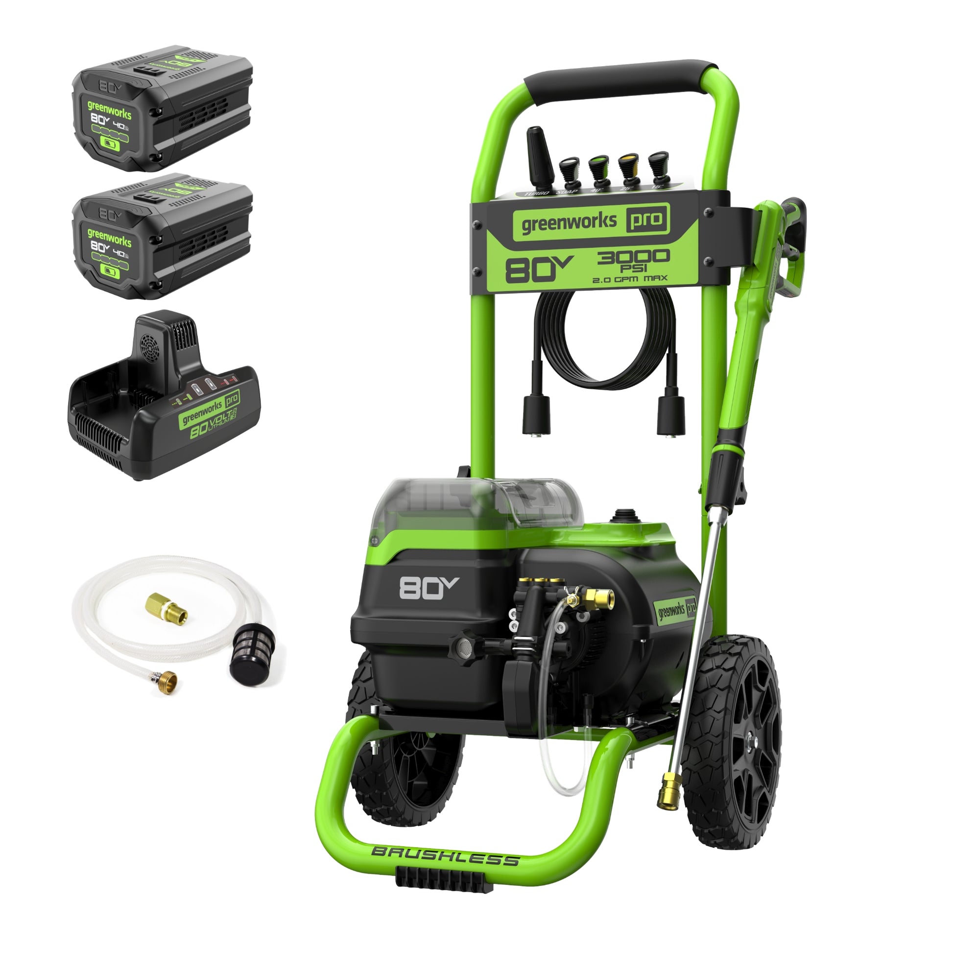 80V 3000-PSI 2.0 GPM Electric Pressure Washer (Tool Only)