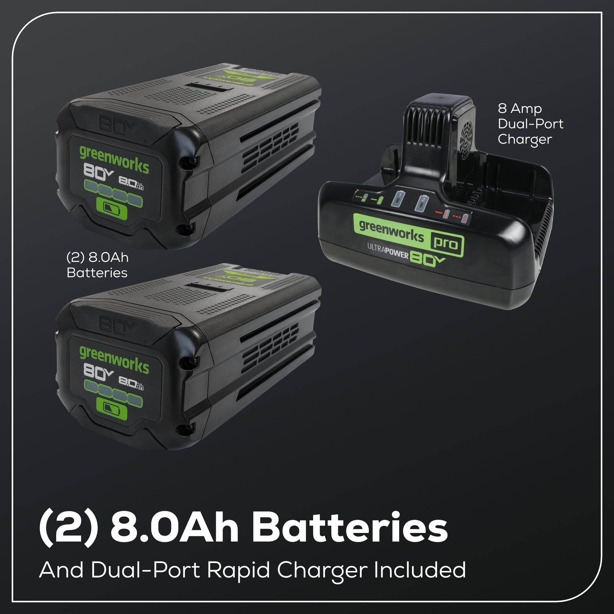 80V STEALTH Series Electric Mini-Bike w/ (2) 8.0Ah Batteries & Dual-Port Rapid Charger