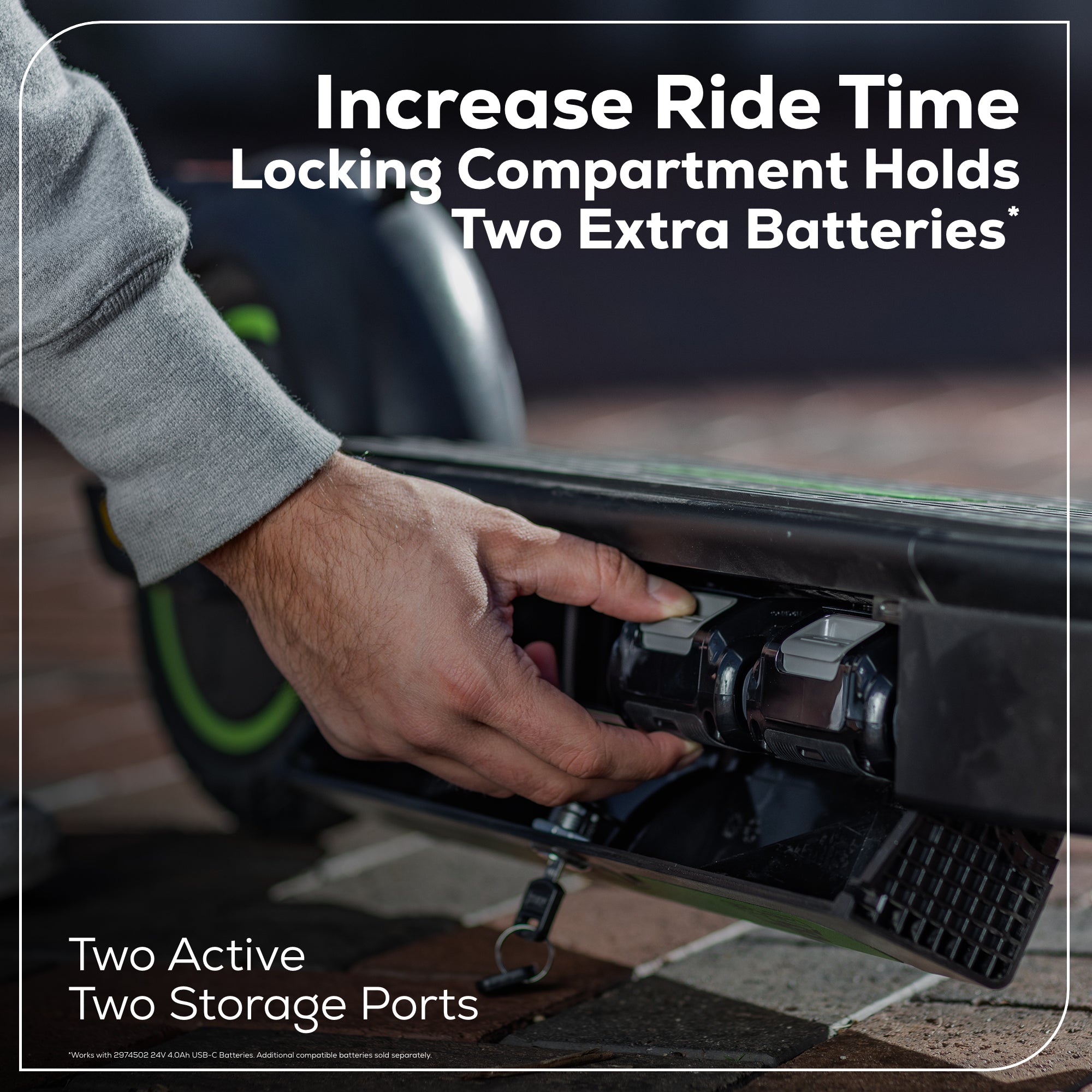 48V (24V x 2) STEALTH Series Electric Scooter w/ (2)4.0Ah Batteries and Dual Port Charger