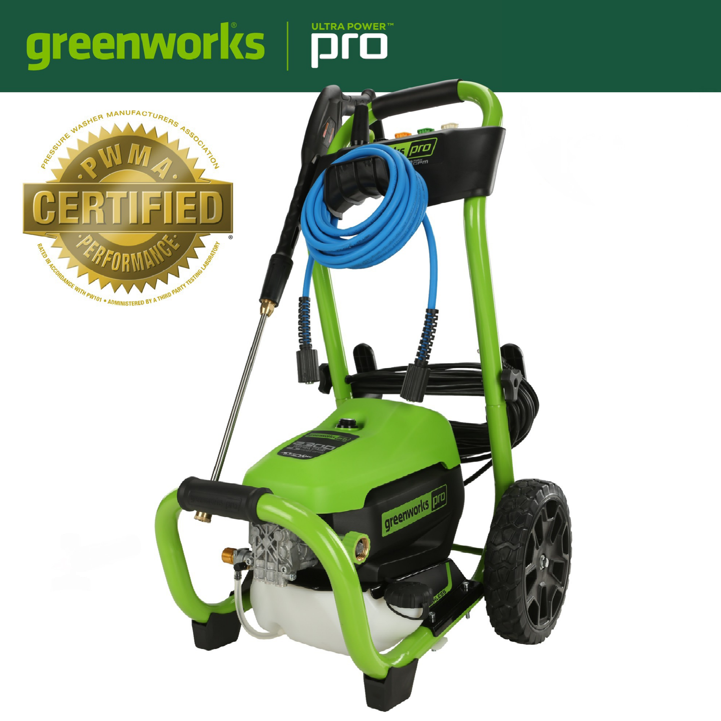 RENEWED 2300 PSI 1.2-GPM Cold Water Electric Pressure Washer