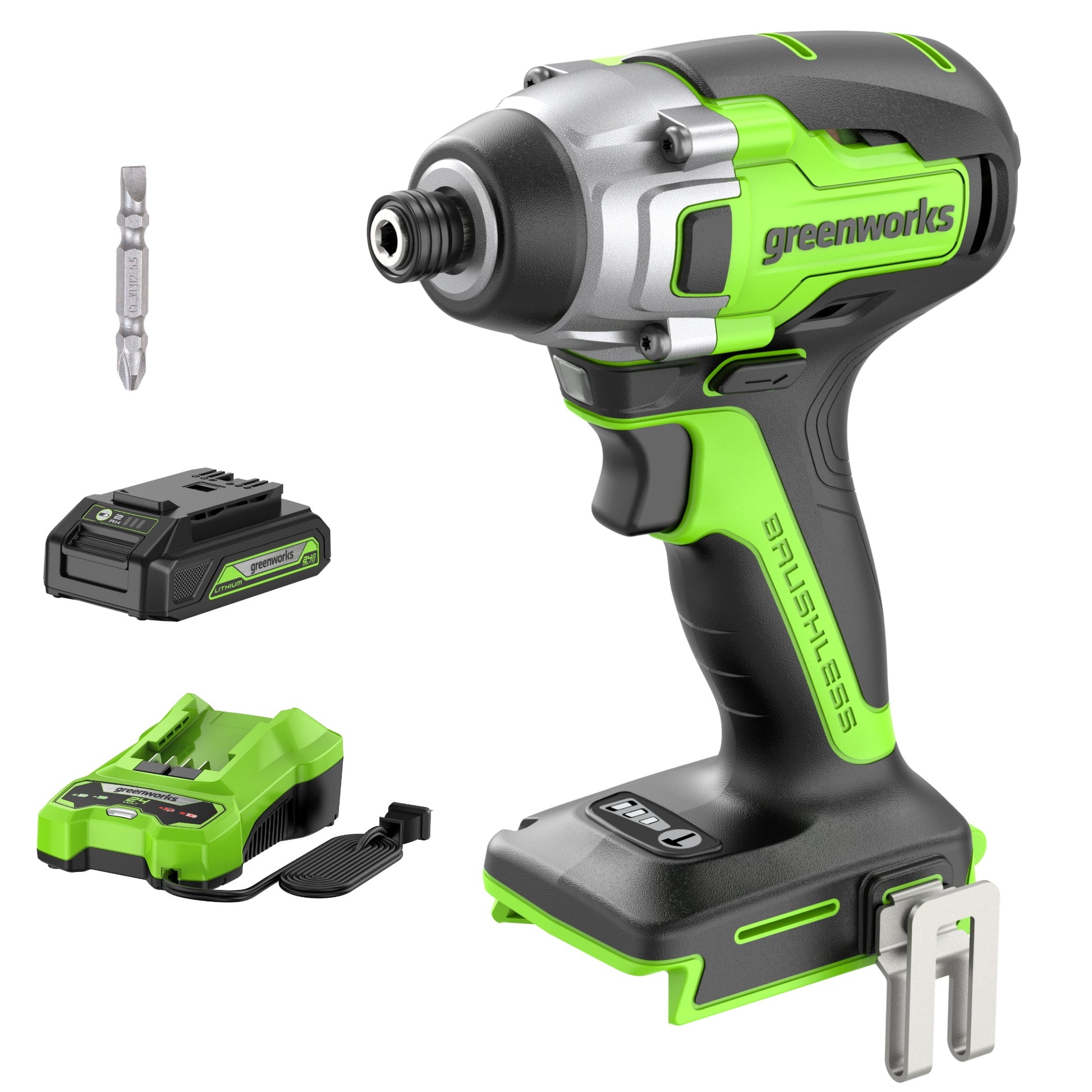 24V Cordless Battery Drill / Driver and Impact Driver Kit w/ Two (2) 2.0Ah Batteries & Charger