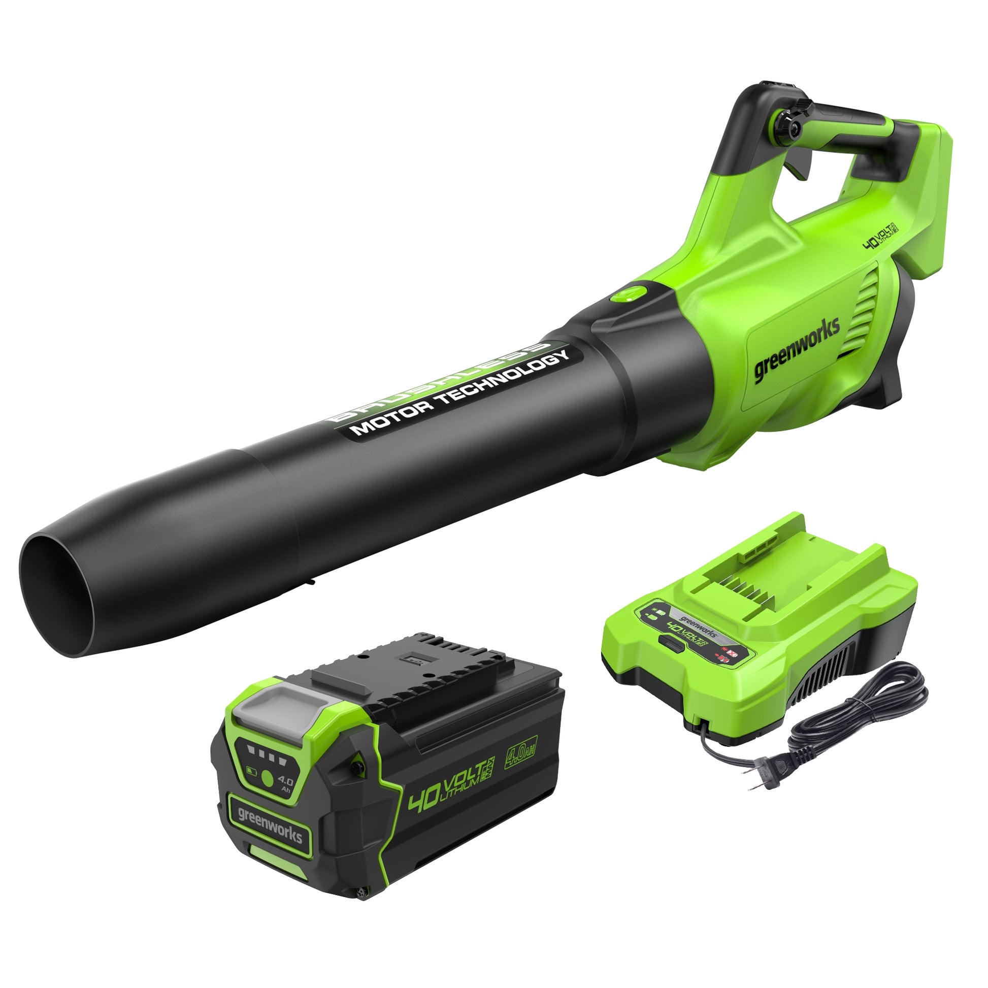 40V 550 CFM Cordless Battery Leaf Blower w/ 4.0 Ah Battery & Charger