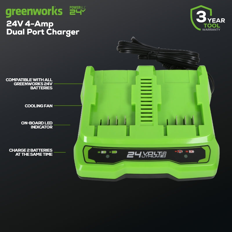 24V 4A Dual Port Battery Charger