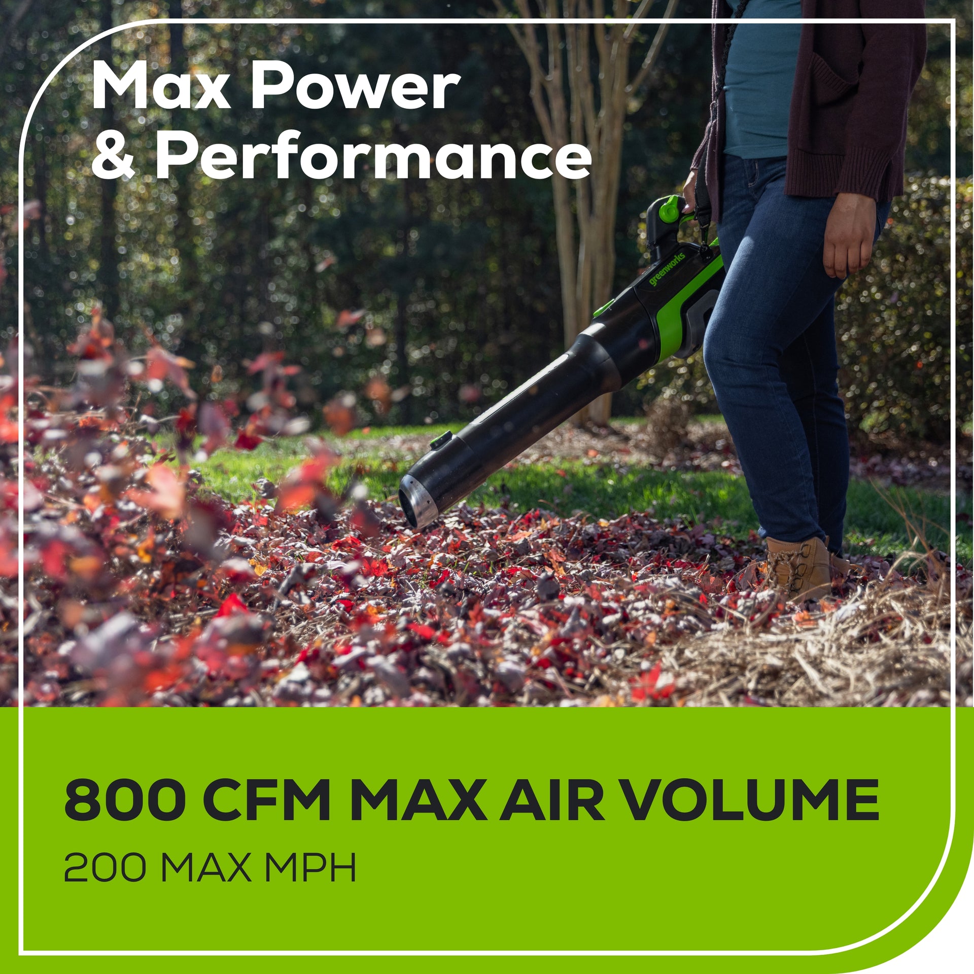RENEWED 80V 800 CFM Brushless Leaf Blower w/ 2.5Ah Battery & Charger