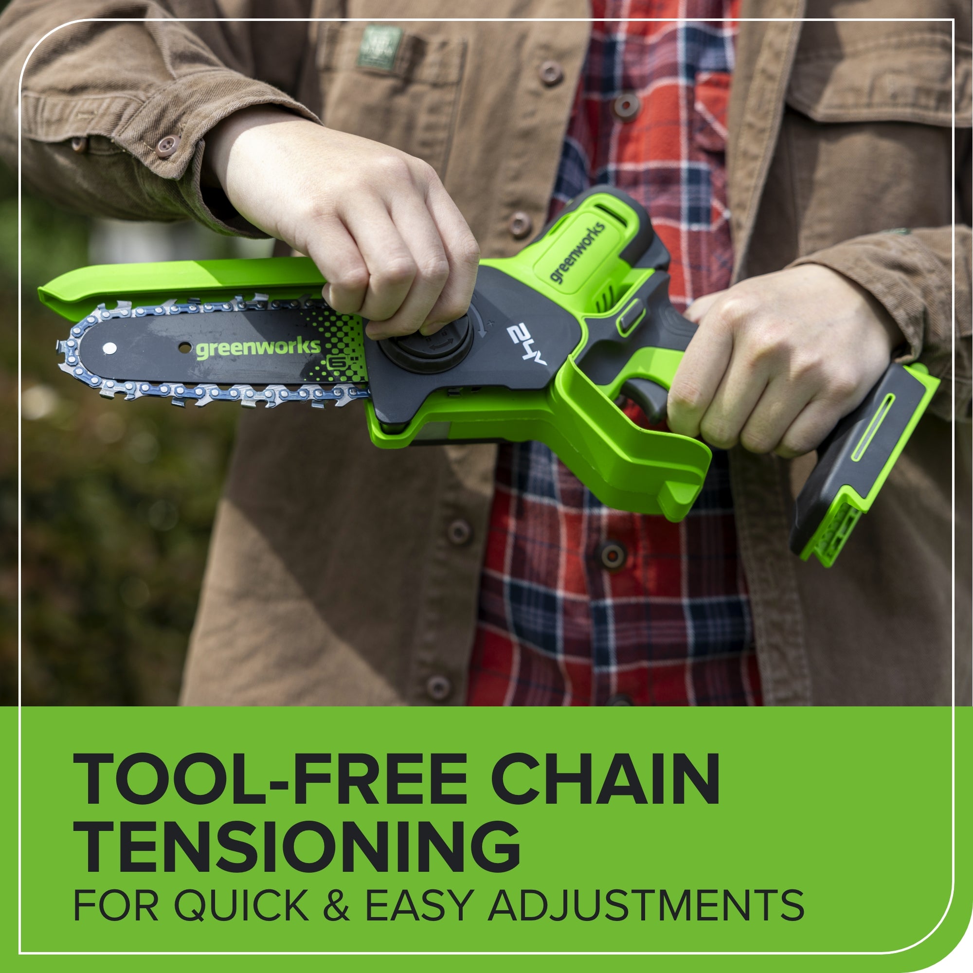 24V 6” Gen 2 Cordless Battery Brushless Pruner Saw w/ 2.0Ah Battery & 2A Charger