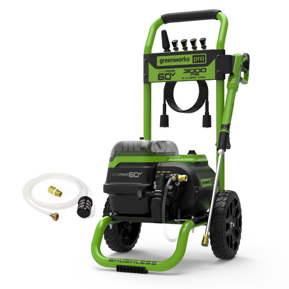 60V 3000-PSI 2.0 GPM Electric Pressure Washer w/ (2) 4.0Ah Batteries & Rapid Charger