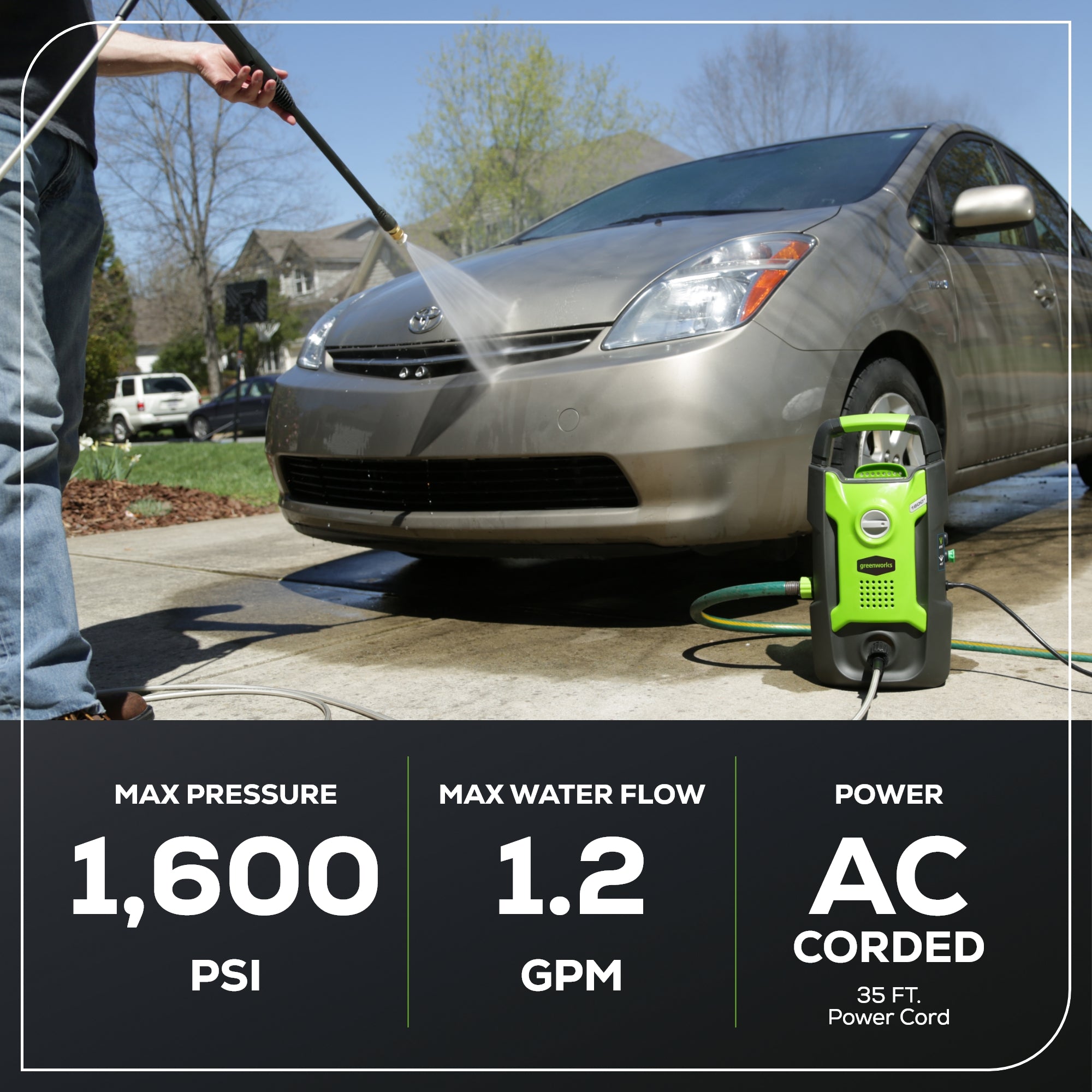 1600-PSI 13 Amp 1.2-GPM Electric Pressure Washer