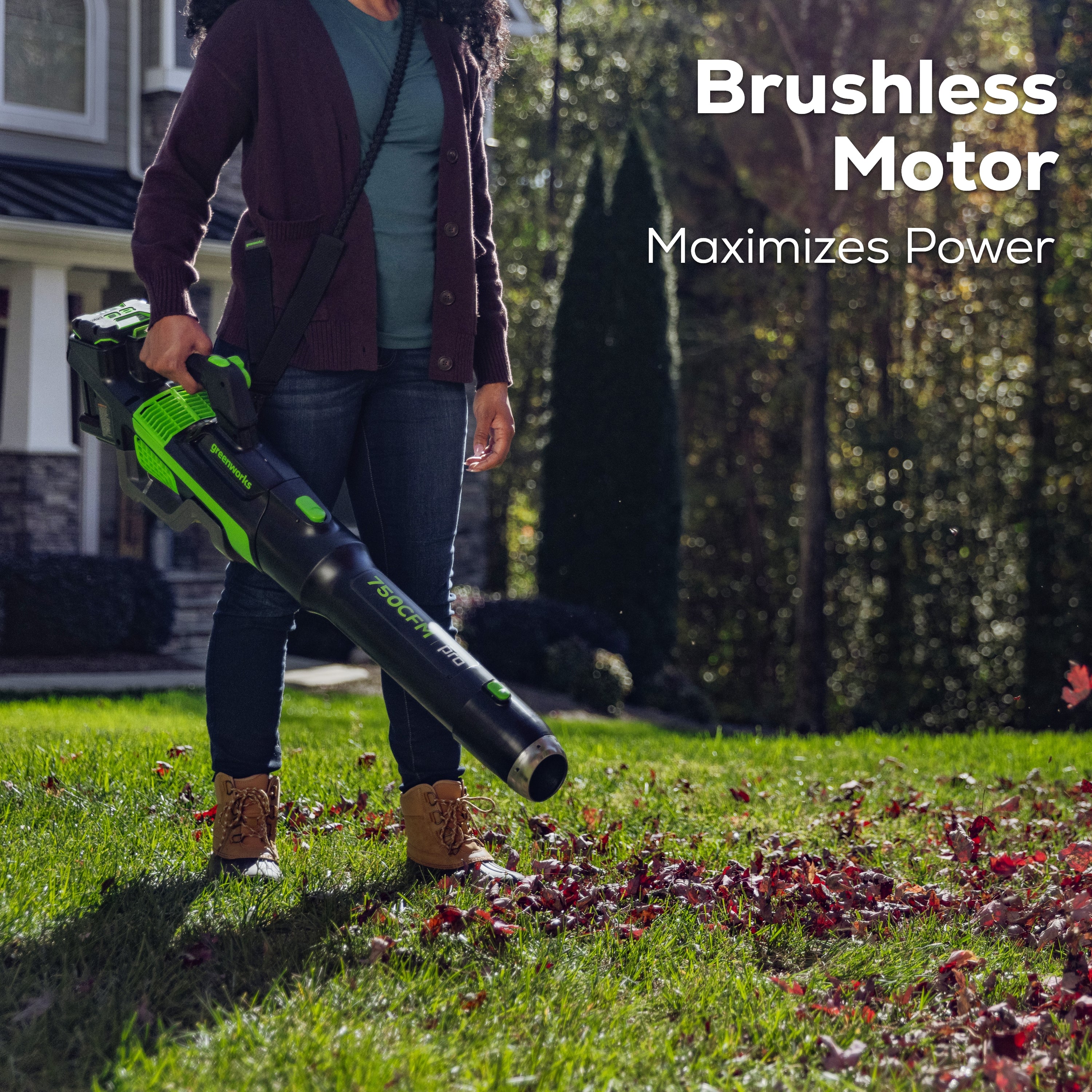 RENEWED 80V 750CFM Cordless Battery Leaf Blower w/ 2.5 Ah Battery & Charger