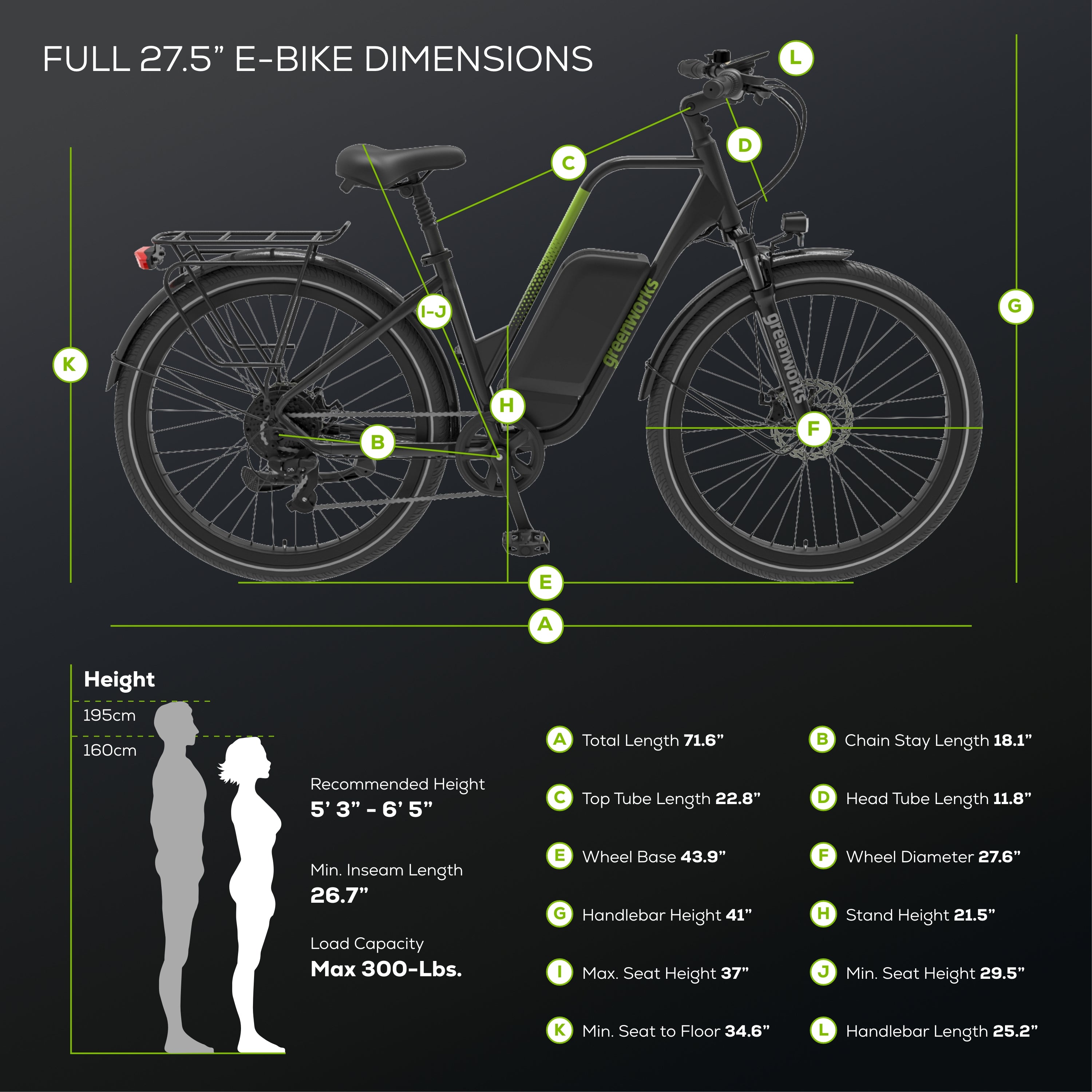 60V VENTURE Series 27.5” Electric Commuter Bike (Tool Only)