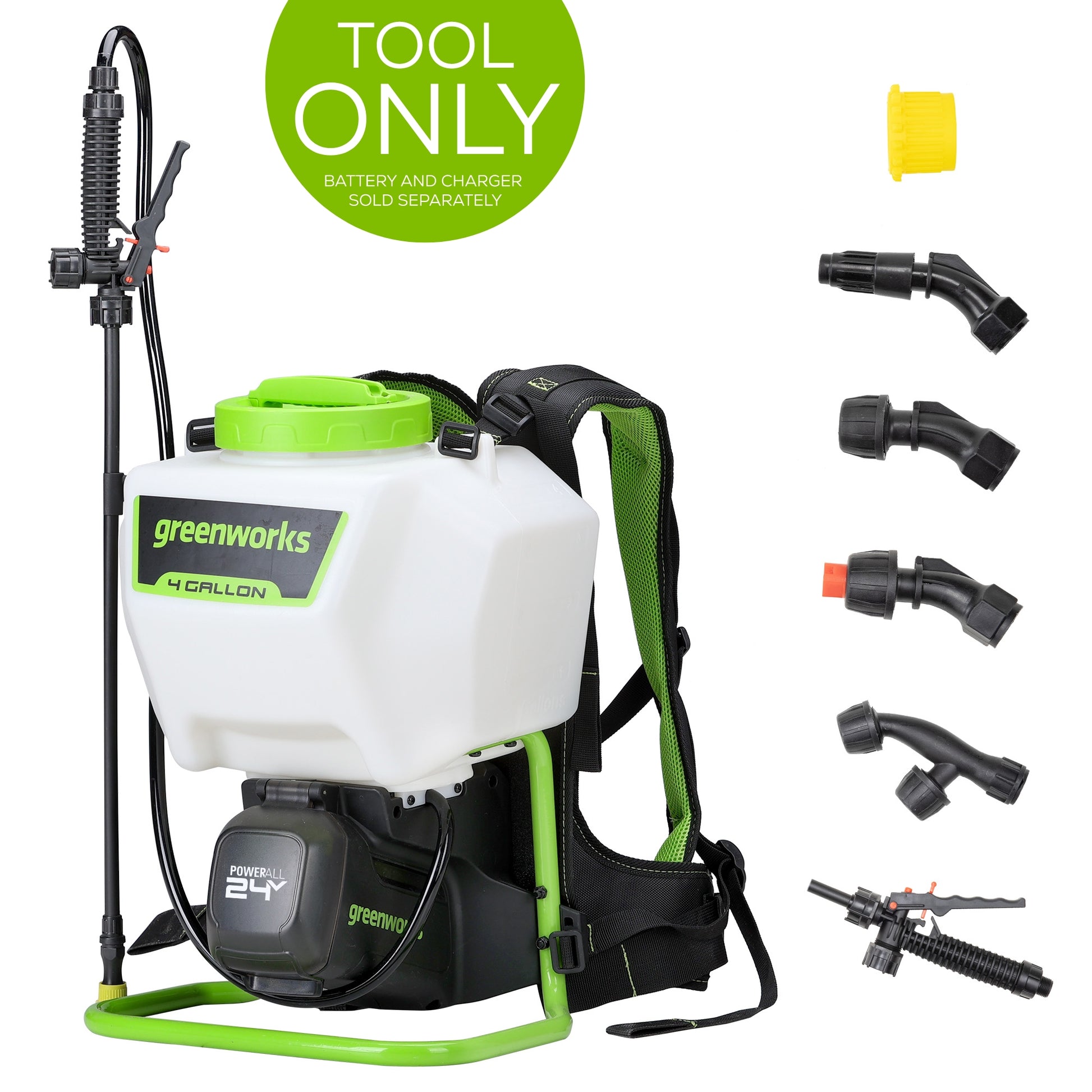 24V Cordless Battery Backpack Sprayer w/ 2.0Ah USB Battery & Charger