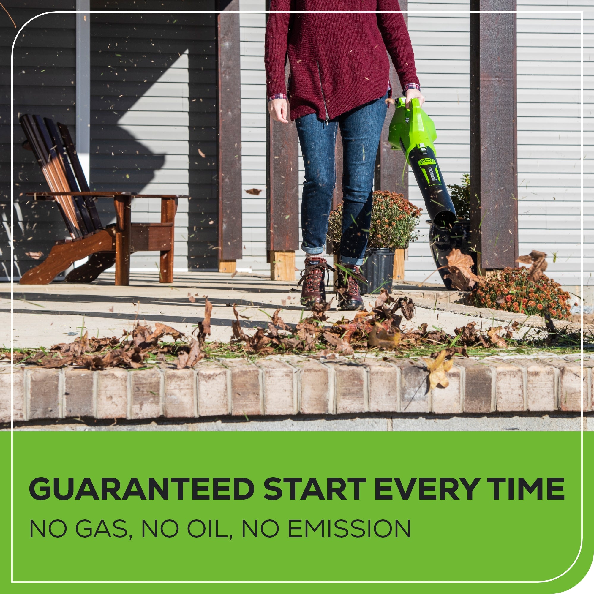 40V 350 CFM Cordless Battery Leaf Blower w/ 2.0 Ah Battery & Charger