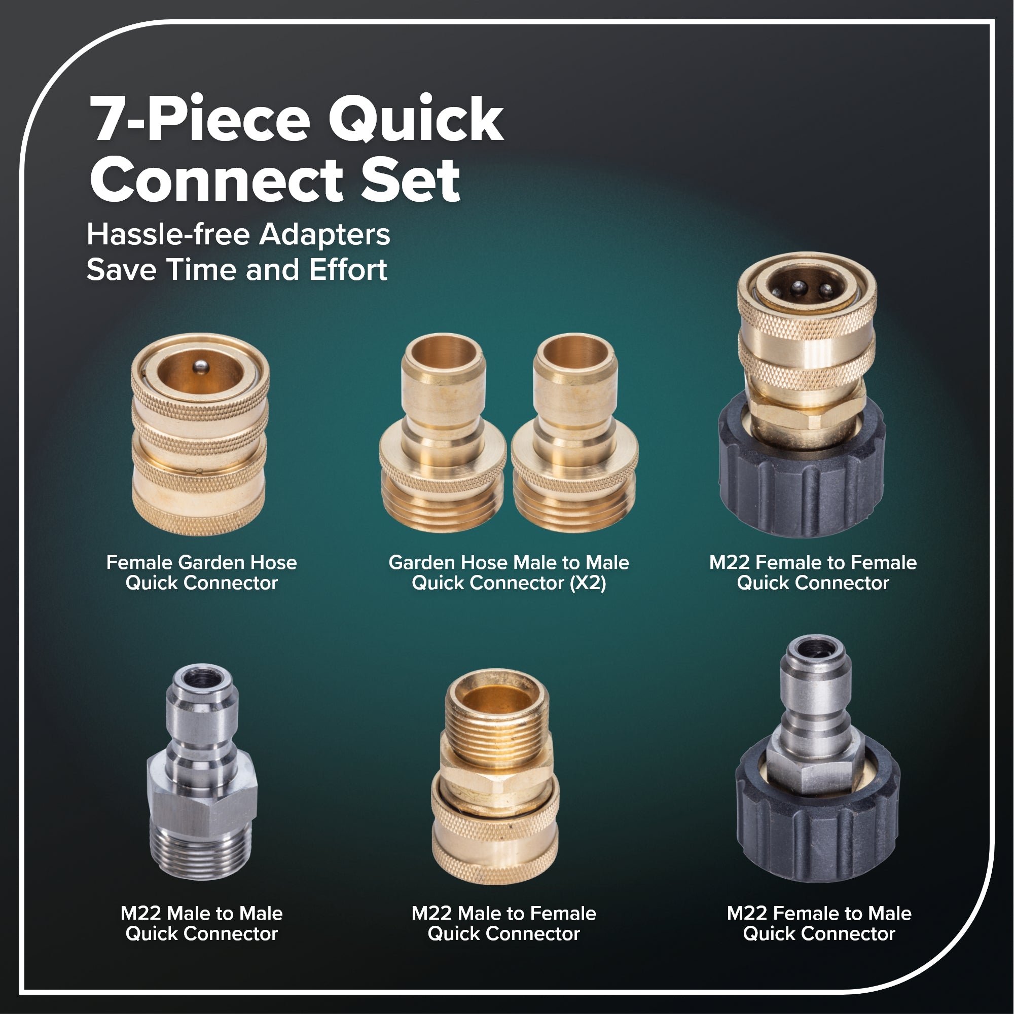 7-Piece Quick-Connect Set Converts