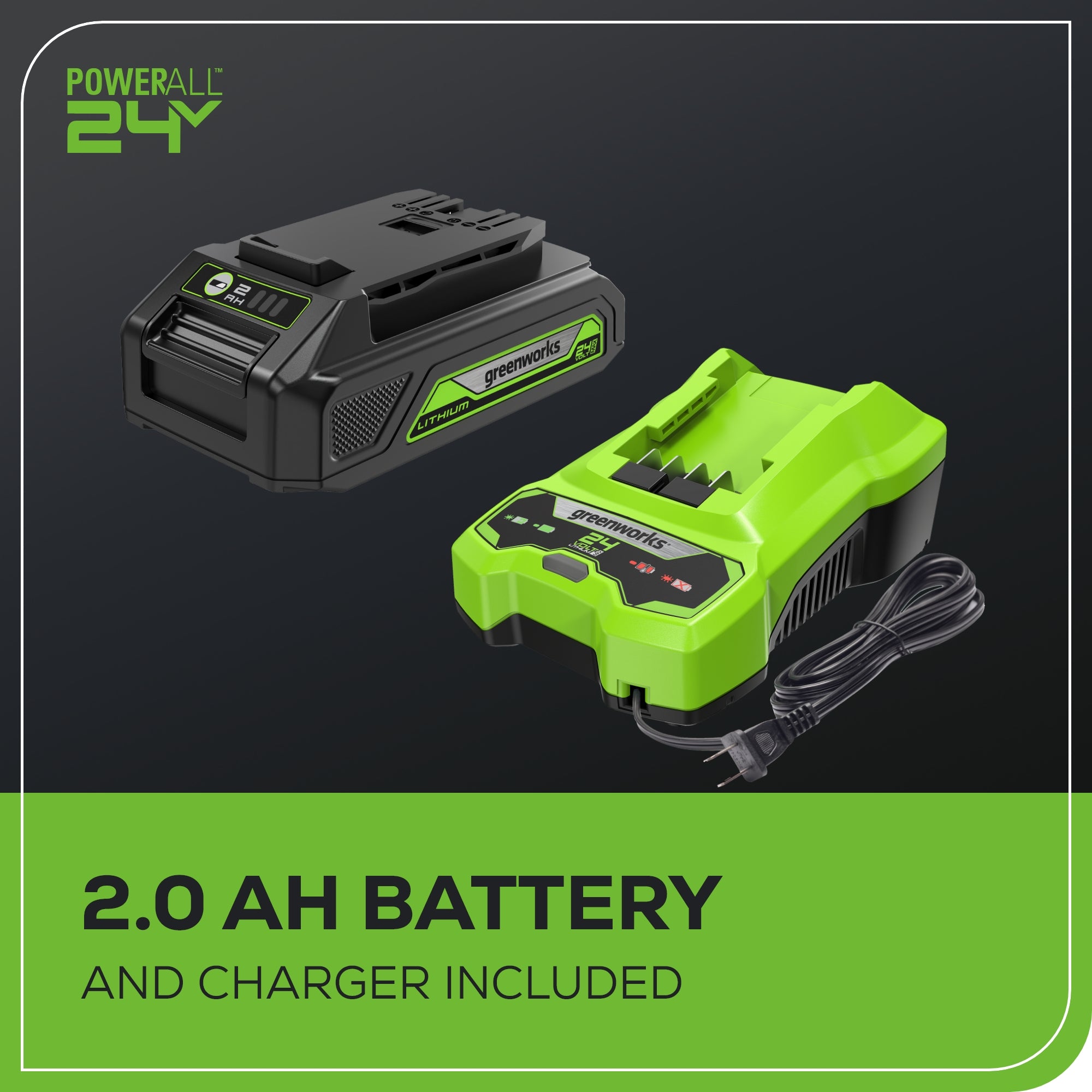 24V 90 CFM Shop Blower w/ 2.0Ah USB Battery & Charger