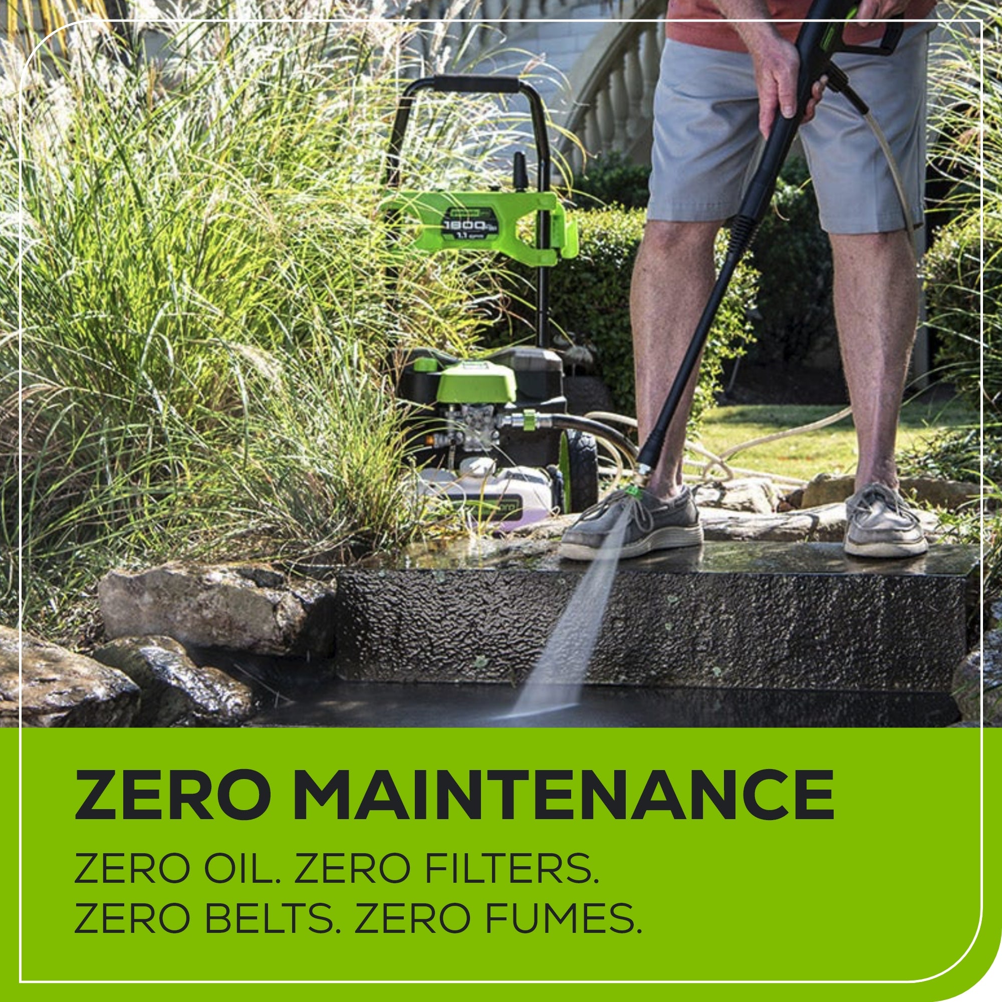 RENEWED 60V Hybrid 1800 PSI 1.1 GPM Cold Water Pressure Washer (Tool Only)