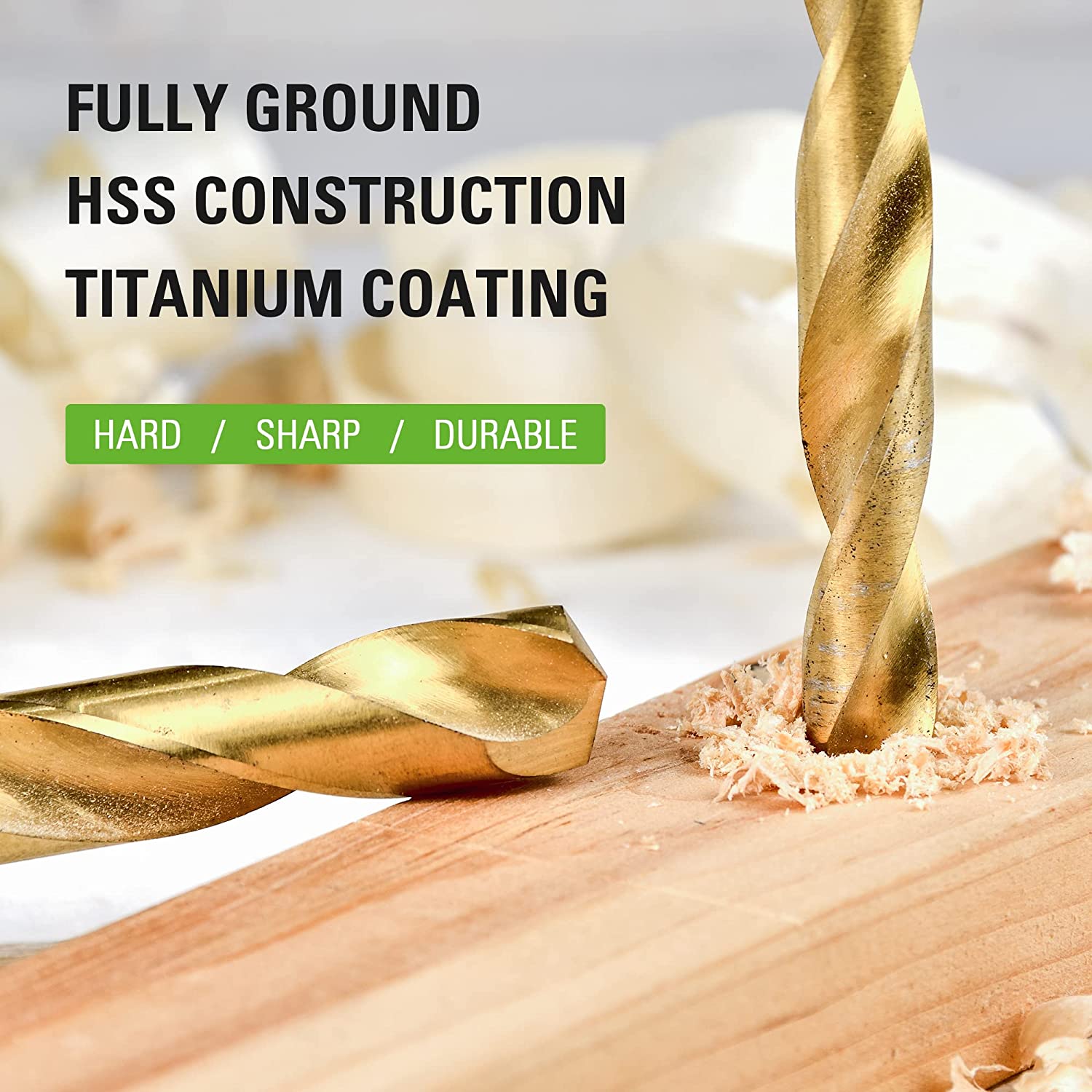 22 Piece Titanium Drilling Bit Set