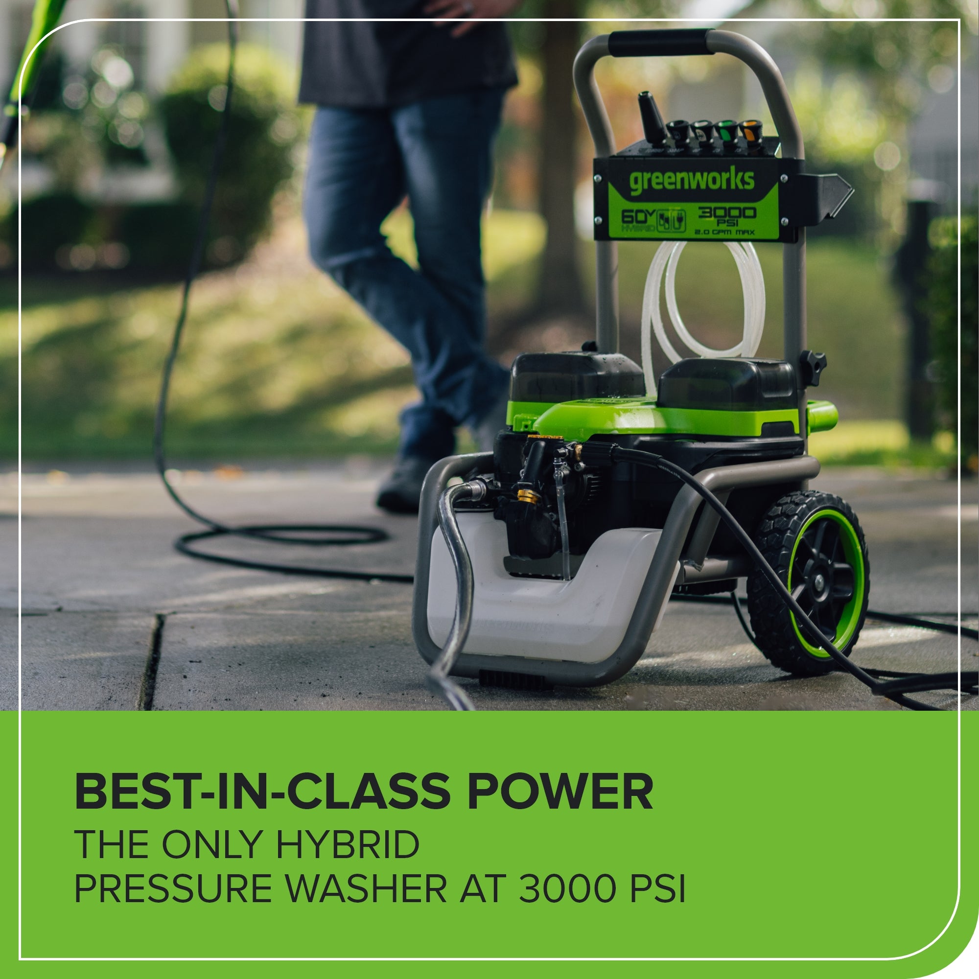 60V/AC Hybird 3000-PSI 2.0 GPM Electric Pressure Washer (Tool Only)