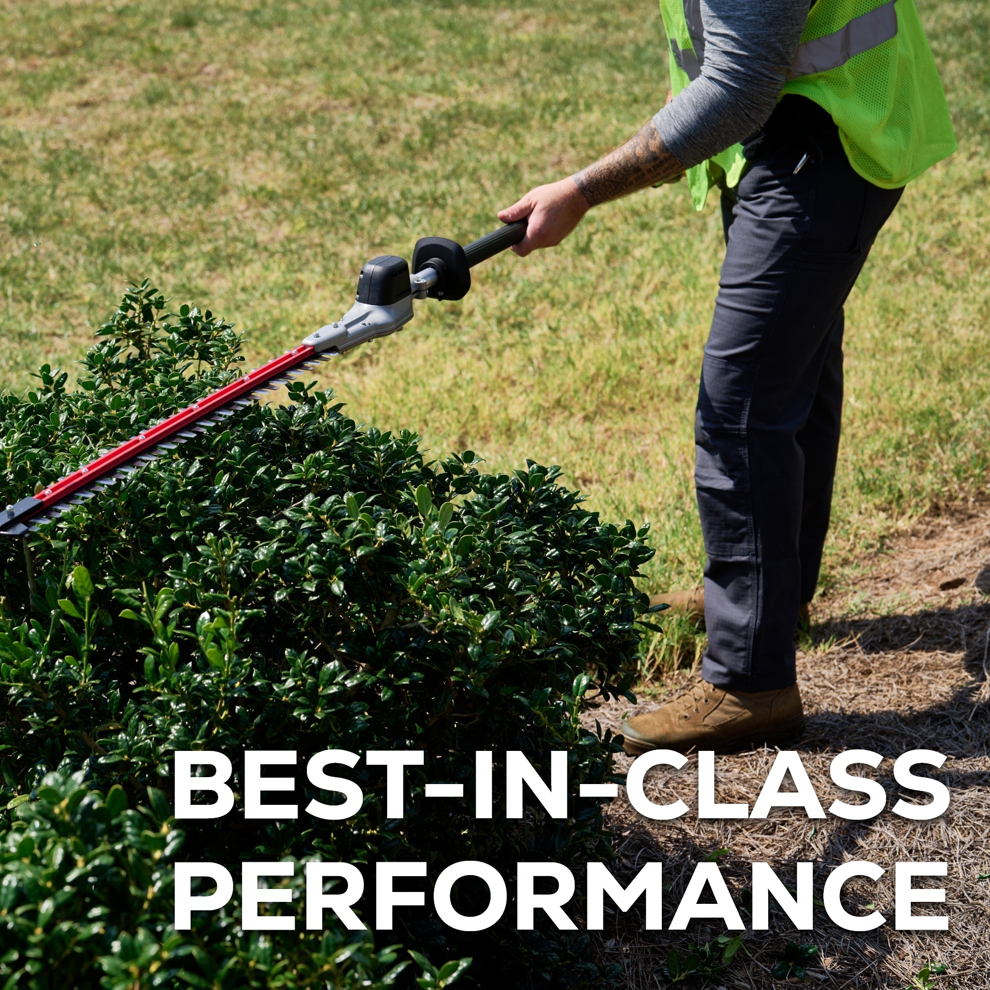 82V Fixed Mid Pole Hedge Trimmer w/ 2.5Ah Battery & 8A DP Charger