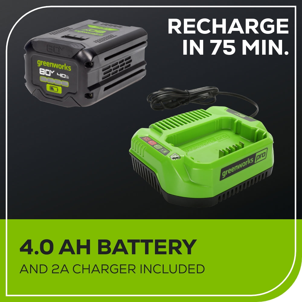 RENEWED 80V 800CFM Cordless Battery Leaf Blower w/ 4Ah Battery & Charger