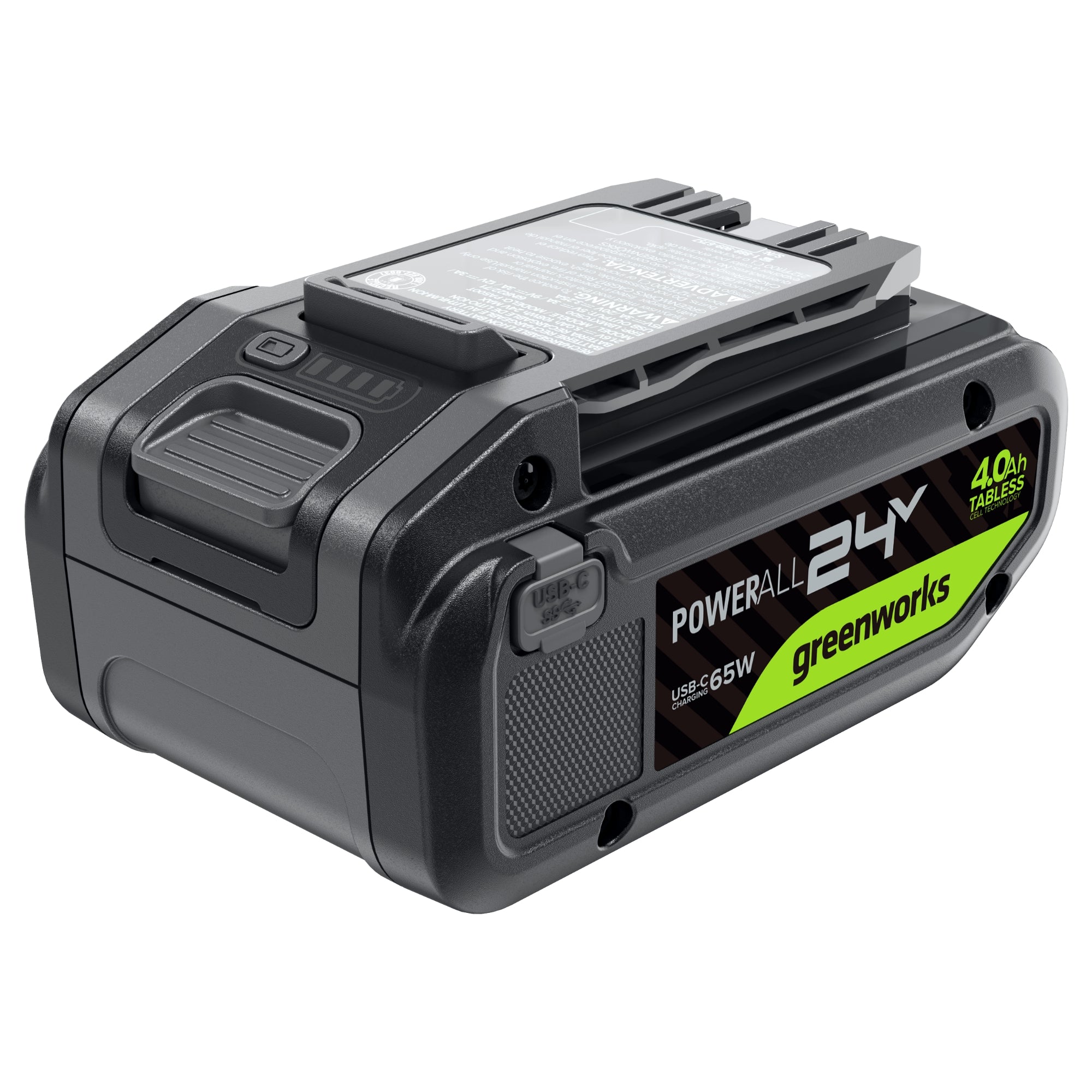 24V 4.0Ah Tabless Battery with Bi-Directional USB-C Port