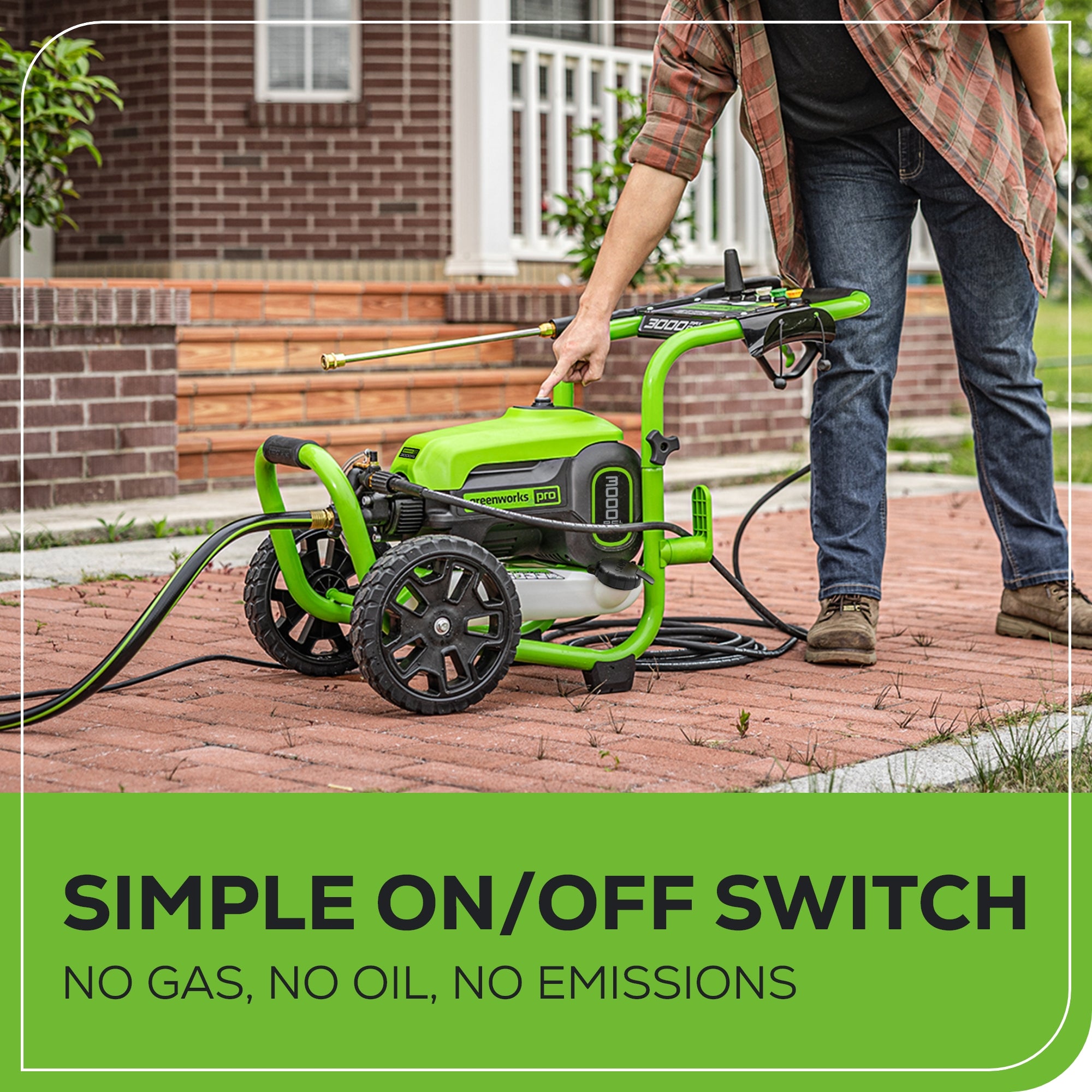RENEWED 3000 PSI 2.0 GPM Cold Water Electric Pressure Washer Combo Kit w/ Short Gun, Mitts and 15