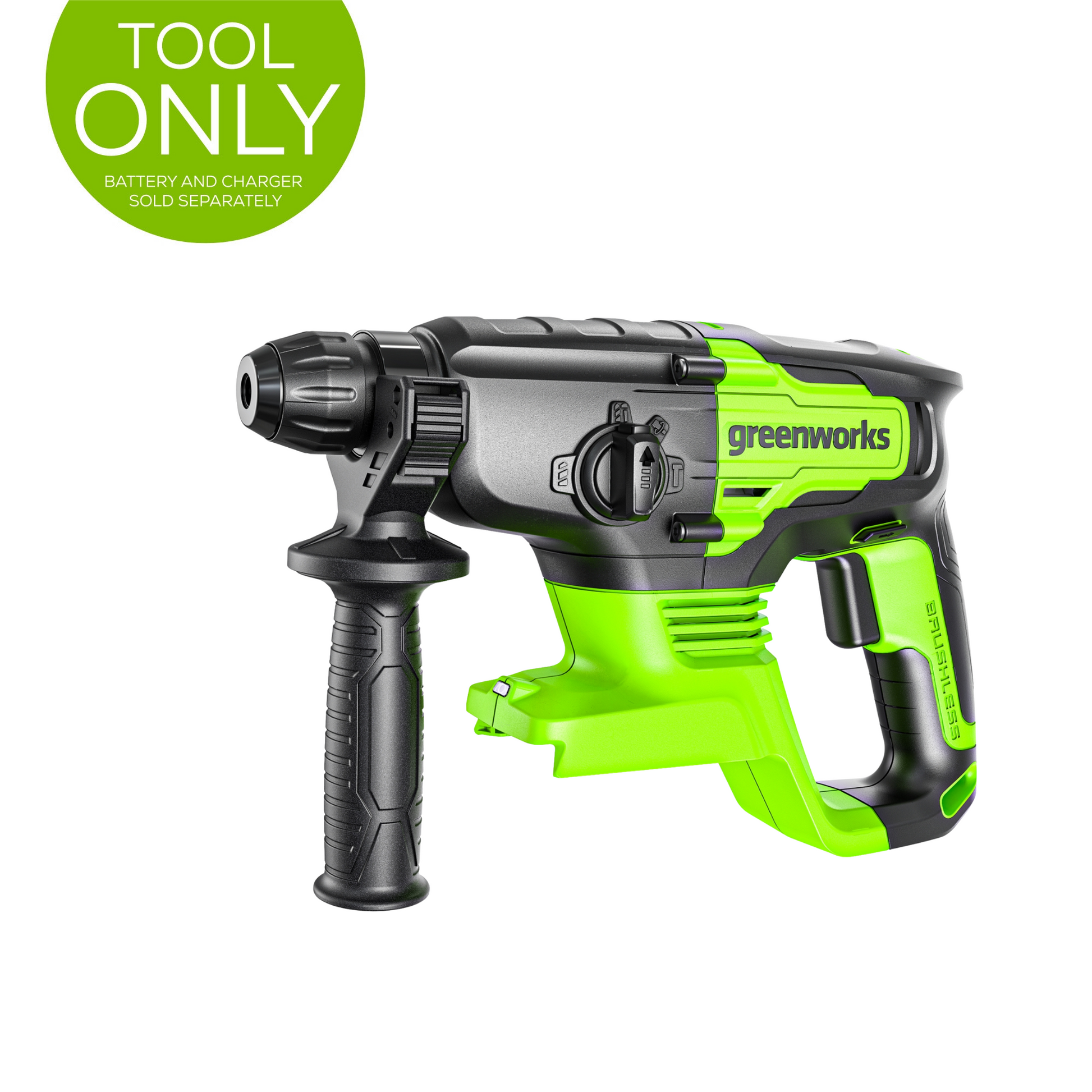 24V SDS-Plus 2J Brushless Rotary Hammer Drill w/ 4.0Ah USB Battery & Charger