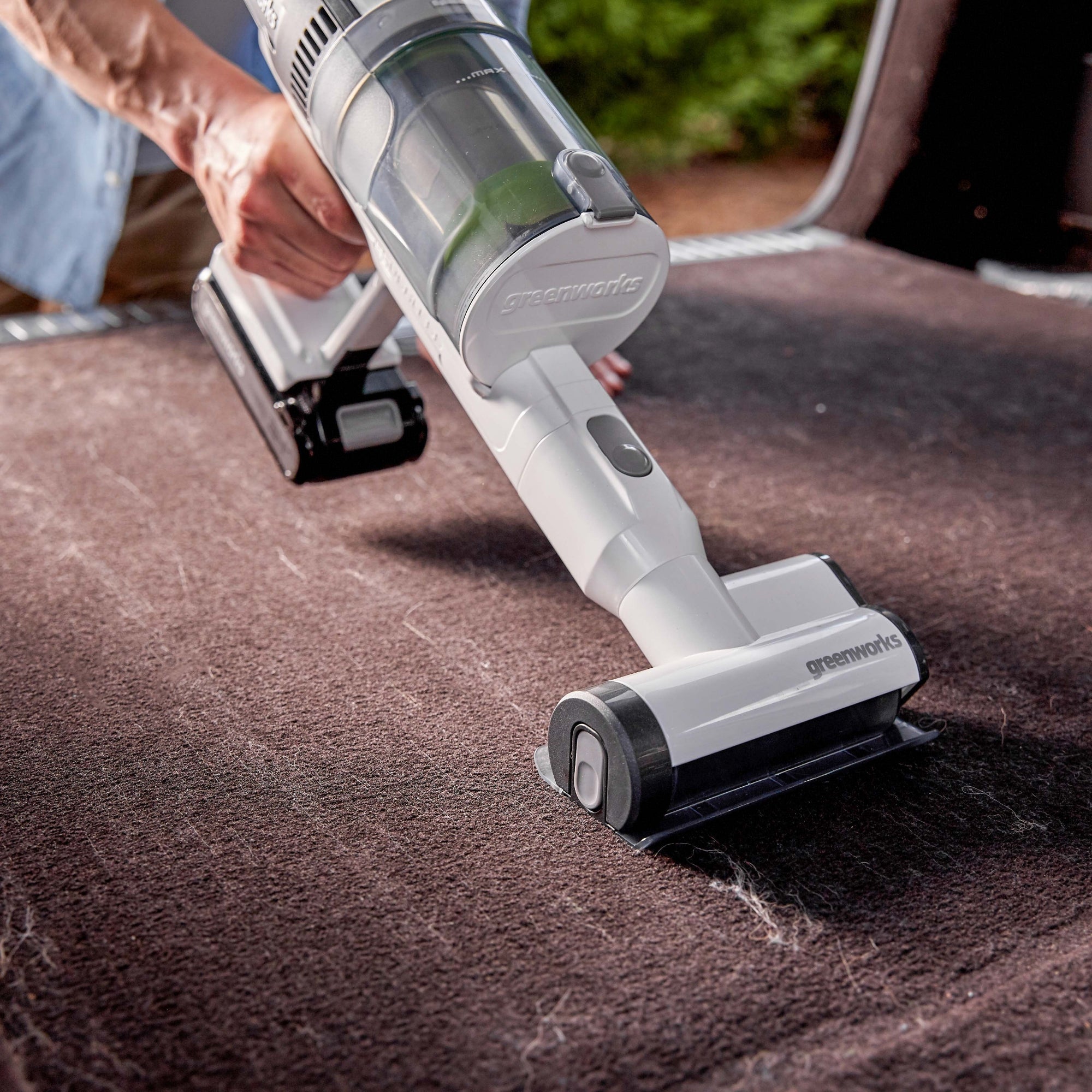 24V Cordless Battery White Stick Vacuum 3-in-1 Bundle w/ Two (2) 4.0Ah USB Batteries & Charging Stand