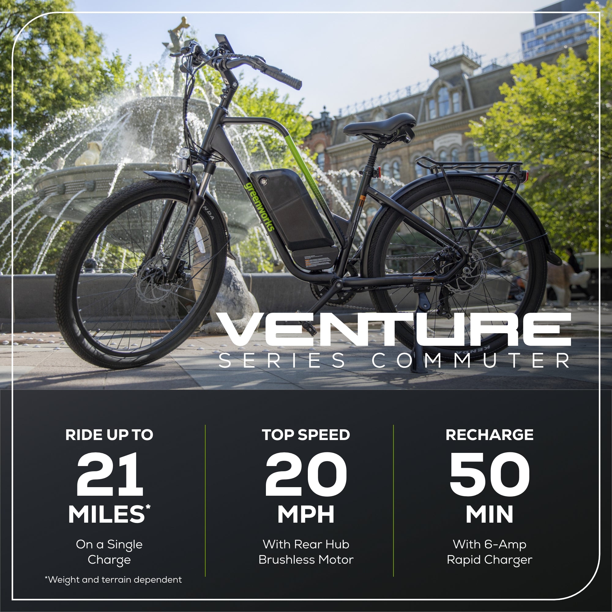 60V VENTURE Series 27.5” Electric Commuter Bike (Tool Only)