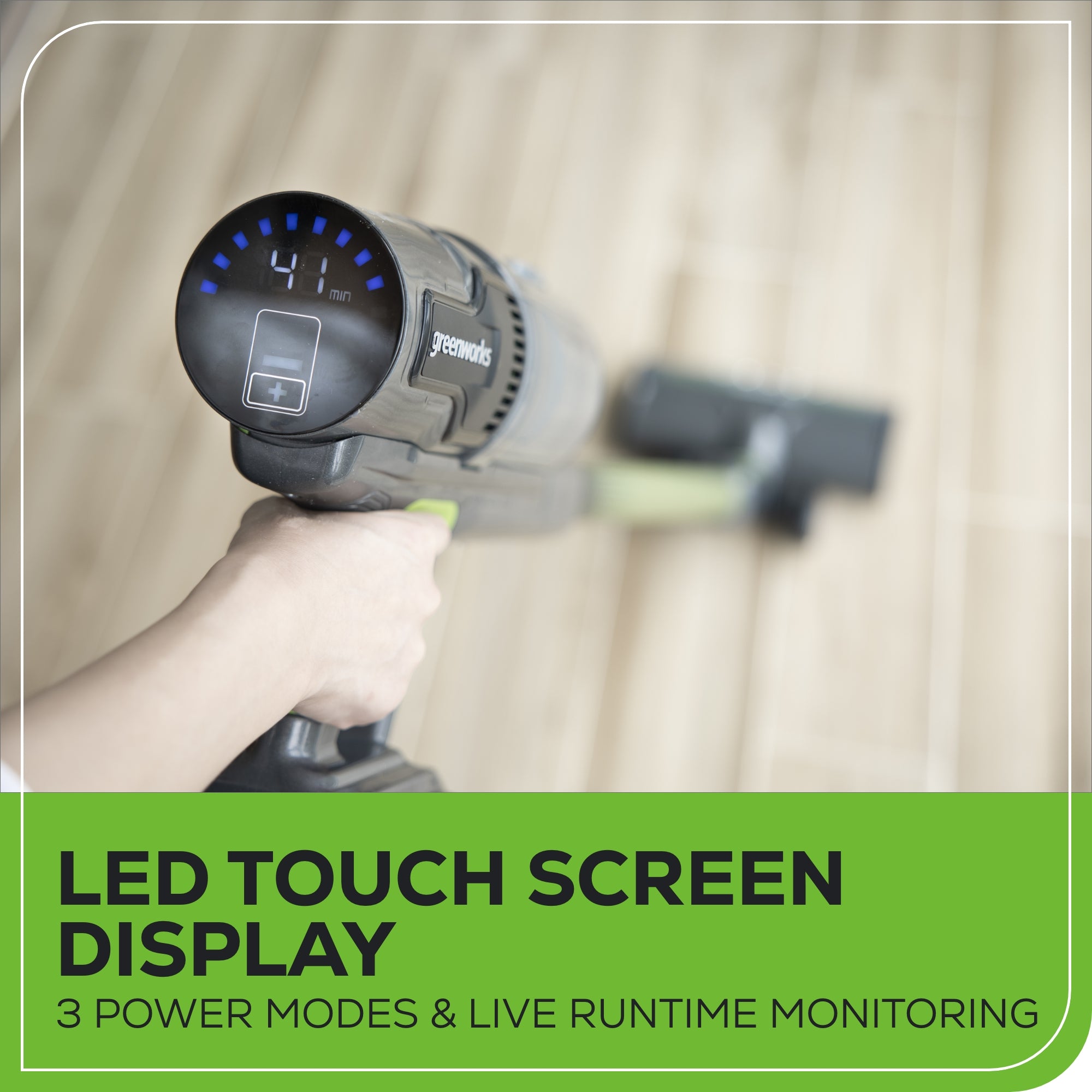 24V Cordless Battery Green Stick Vacuum w/ 4.0Ah USB-C Battery & Charger