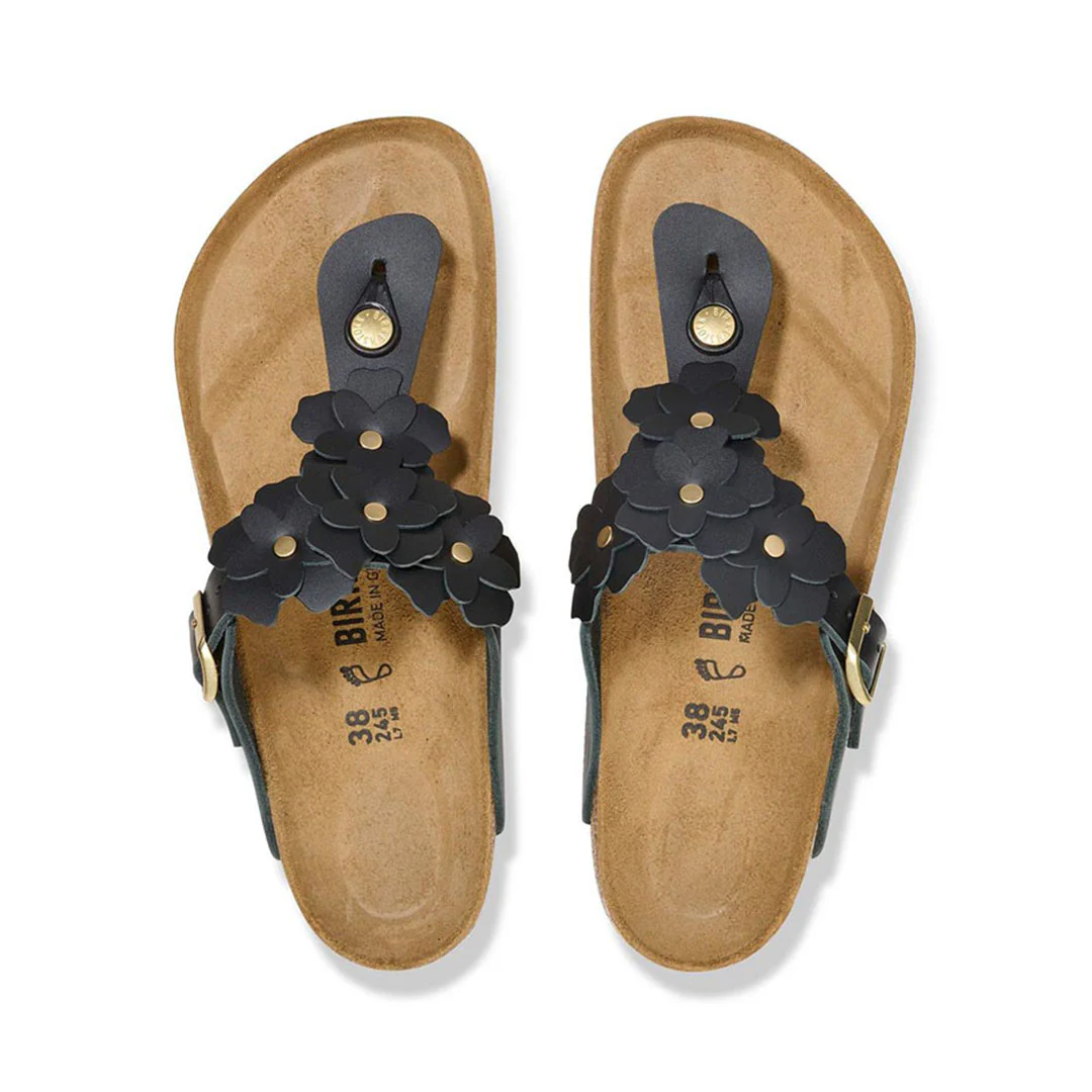 Gizeh Flower Embellishment Womens Black