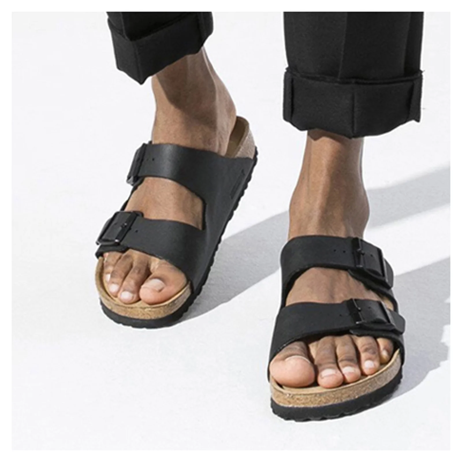 Men's Birkenstock, Arizona Soft Footbed Birko Flor Sandal - Regular Fit