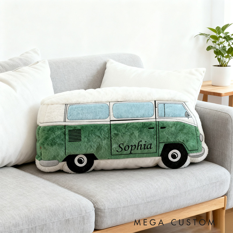 Personalized Camping Lover 3D Print Pillow Custom Camper Van for Family Kid Pillow Gift for Camper