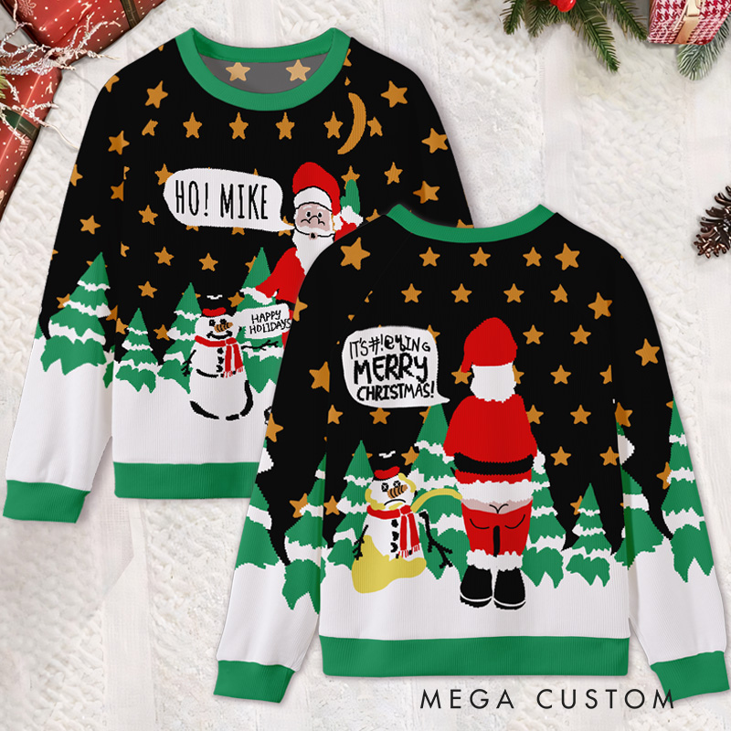 Personalized Hot Santa Kids Ugly Christmas Sweater