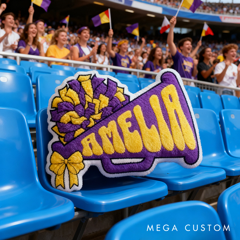 Personalized Cheerleading Decorative Pillow Featuring Your Name for Kids