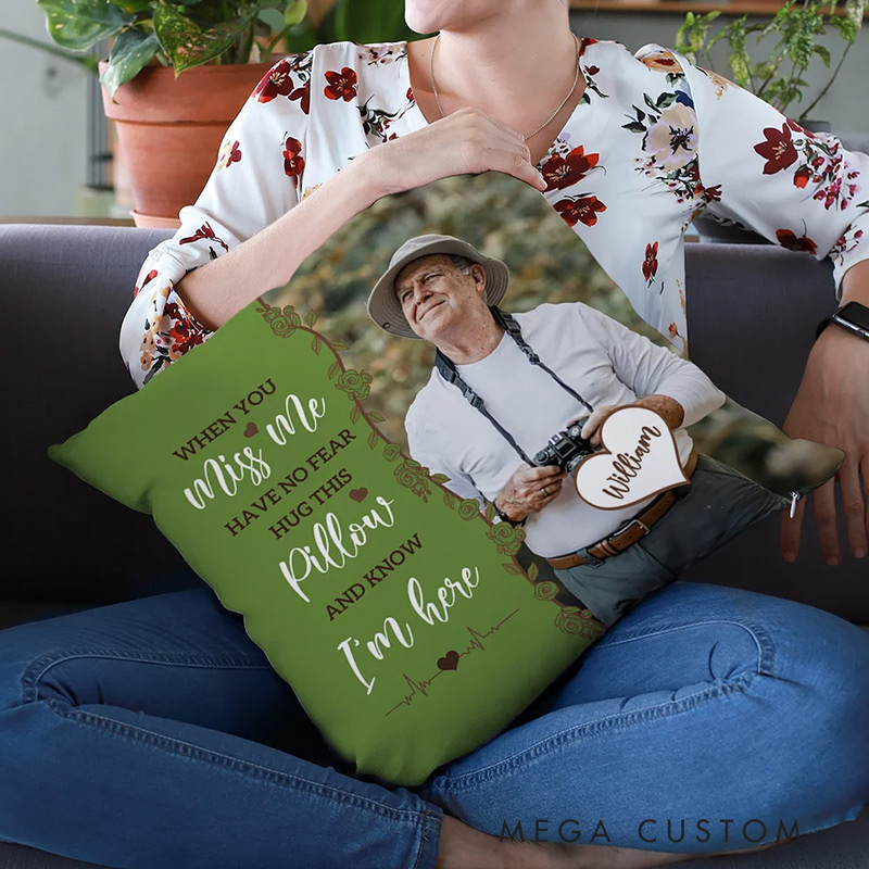 Personalized Photo Memorial Throw Pillow with Name Custom Double Sided Pillow Sympathy Bereavement Gift for Loss of Mother Grandmother