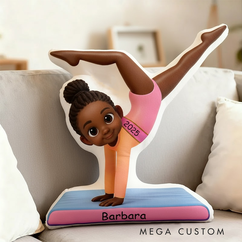 Personalized My Gymnastic Girl Shaped Pillow for Gynamstic Lovers Pillow Christmas Gift for Kids