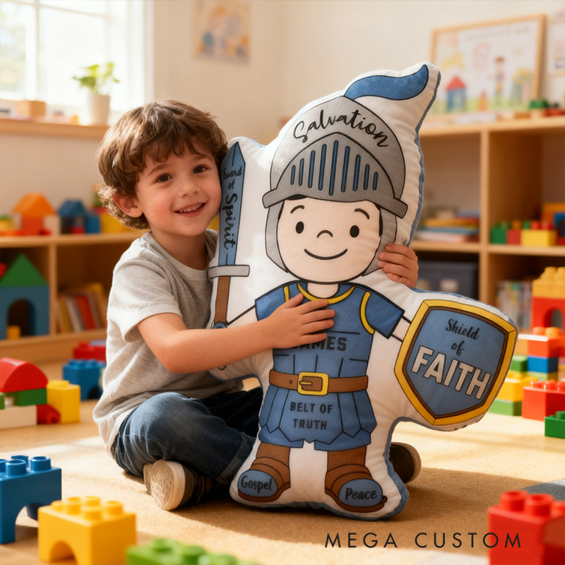 Personalized Armor Of God Pillow with Custom Name Home Decor Christian Pillow Religious Gift for Boys