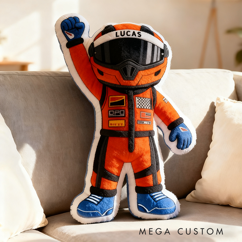 Personalized Winning Racer Throw Pillow Custom Name Graphic 3D Print Design Cushion Gift for Racers and Racing Lovers