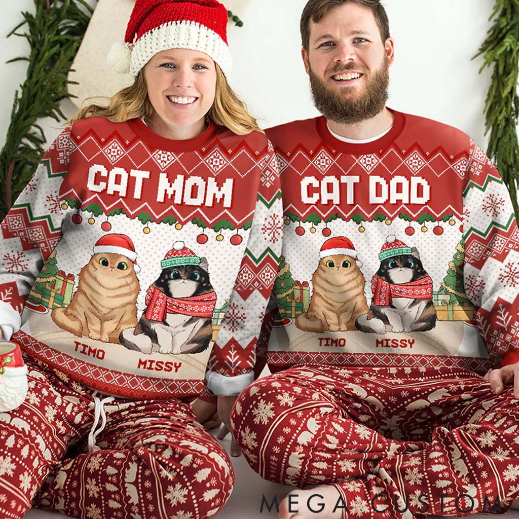 Personalized Cat Lover Super Sexy Cat Mum  Christmas Ugly Sweater
