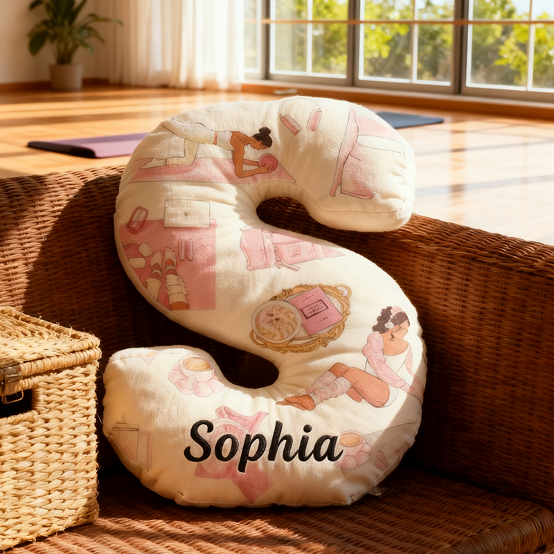 Personalized Yoga Pillow Funny Yoga Pillow Custom Name with Relaxing Yoga Design Graphic 3D Print Perfect for Yoga Enthusiasts and Cozy Home Decor