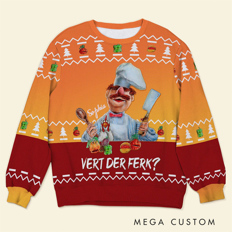 Personalized the Chef Christmas Ugly Sweater Movie Christmas Sweater Film Fan Family Sweater