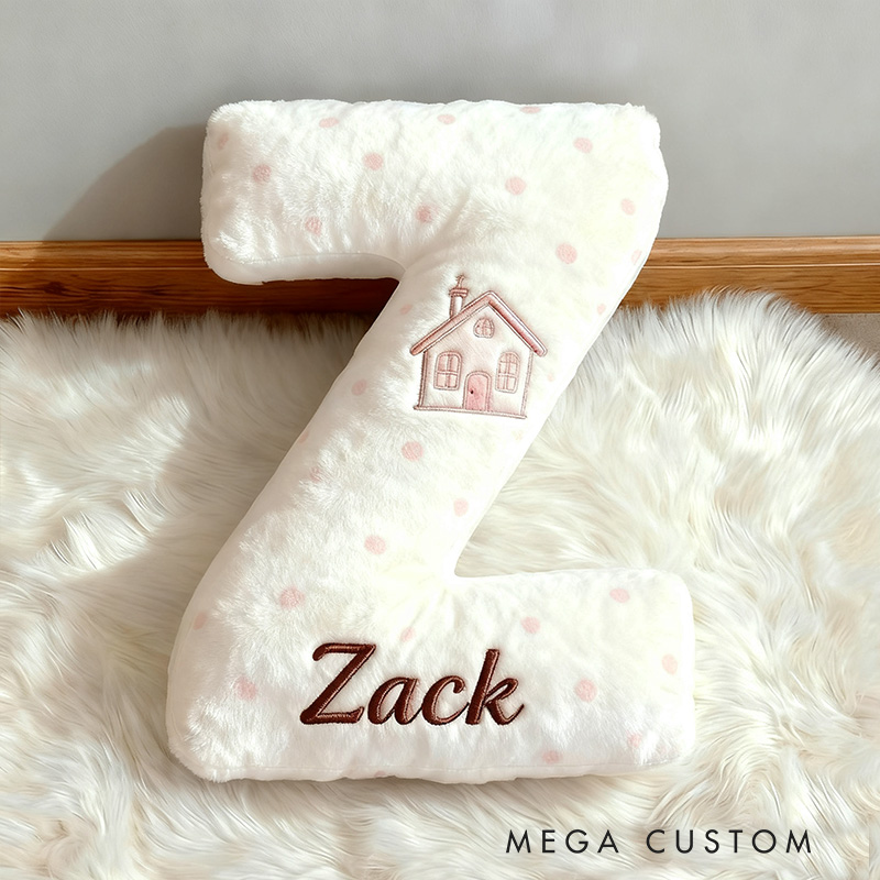 Personalized Letter Pillow Custom Name Decor Soft Plush Cushion for Kids Bedroom Graphic 3D Print