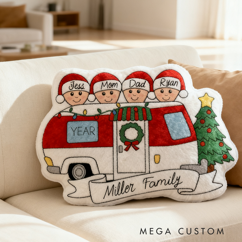 Personalized Rv Camper Pillow Camping Gift Accessories 2025 Group Family Rv Pillow Kid Van Travel Trailer Christmas Gift for Camping