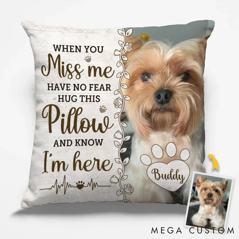 Personalized Dog Lover Photo Four Paws One Heart Throw Pillows