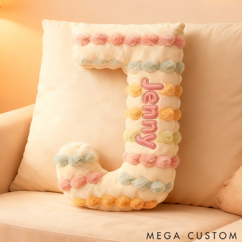 Personalized Yarn Ball Knitting Pillow Graphic 3D Print Knitting Letter with Custom Name Gift for Knitting Lovers