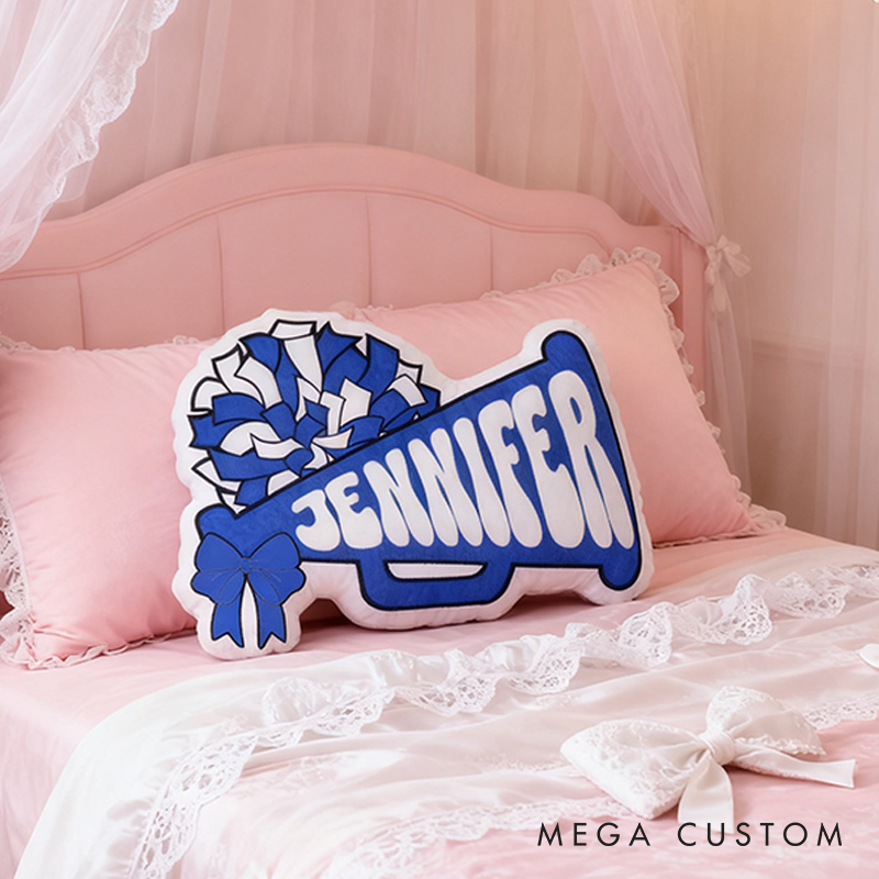 Personalized Cheerleading Decorative Pillow Featuring Your Name for Kids