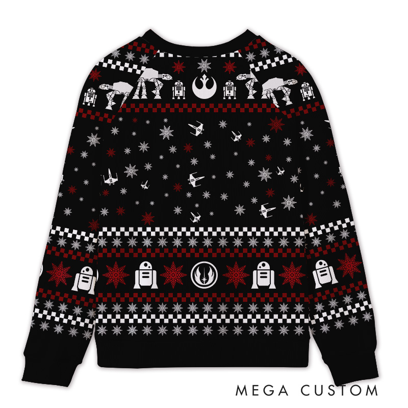 Personalized Galaxy Dashing Christmas Ugly Sweater Movie Christmas Sweater Film Fan Family Sweater